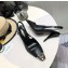 Saint Laurent Heel 9cm Blade Slingback Pumps in Leather Black 2021
