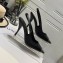 Saint Laurent Heel 9cm Blade Slingback Pumps in Leather Black 2021