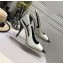 Saint Laurent Heel 9cm Blade Slingback Pumps in Patent Leather White 2021