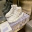 Dior Quilted Nylon D-Player Sneakers White/Gray 2021