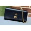 Gucci Diana Chain Wallet with Bamboo 658243 Black 2021
