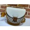 Gucci Padlock Small Crescent Shaped Shoulder Bag 644524 White 2021