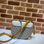Gucci Padlock Small Crescent Shaped Shoulder Bag 644524 White 2021