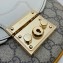 Gucci Padlock Small Crescent Shaped Shoulder Bag 644524 White 2021