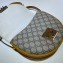 Gucci Padlock Small Crescent Shaped Shoulder Bag 644524 White 2021
