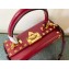 Valentino Rockstud Alcove Grainy Calfskin Box Bag Red 2021