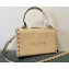 Valentino Rockstud Alcove Grainy Calfskin Box Bag Nude 2021