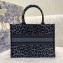 Dior Small Book Tote Bag in Gray Mizza Embroidery 2021