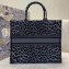Dior Book Tote Bag in Gray Mizza Embroidery 2021