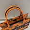 Dior Small Book Tote Bag in Multicolor Dragon & Fire Embroidery Orange 2021