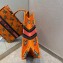 Dior Book Tote Bag in Multicolor Dragon & Fire Embroidery Orange 2021