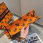 Dior Book Tote Bag in Multicolor Dragon & Fire Embroidery Orange 2021