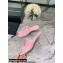 Alexander Wang Heel 5.5cm Jessie Padded Velour Crystal Logo Slide Sandals Pink 2021