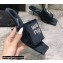 Alexander Wang Heel 5.5cm Jessie Padded Velour Crystal Logo Slide Sandals Black 2021