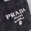 Prada Shearling Tote Bag 1BG130 Black 2021