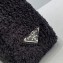 Prada Re-Edition 2000 Shearling Terry Mini Hobo Bag 1NE515 Black 2021