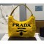 Prada Re-Edition 2000 Shearling Terry Mini Hobo Bag 1NE515 Yellow 2021