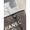 Chanel Mixed Fibers Deauville Medium Shopping Tote Bag A67001 Black 2021