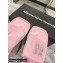 Alexander Wang Lana Padded Velour Crystal Logo Slippers Pink 2021