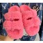 Balenciaga Fake Shearling Mallorca Sandals Pink 2021