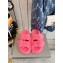 Balenciaga Fake Shearling Mallorca Sandals Pink 2021