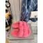 Balenciaga Fake Shearling Mallorca Sandals Pink 2021