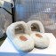 Celine Fur Triomphe Open Slides in Shearling White 2021
