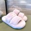 Celine Fur Triomphe Open Slides in Shearling Pink 2021