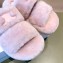 Celine Fur Triomphe Open Slides in Shearling Pink 2021