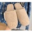 Balenciaga Fake Shearling Cosy BB Mules Beige 2021