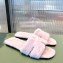 Hermes Shearling Woolskin Oran Sandals Light Pink 2021