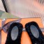 Hermes Shearling Woolskin Oran Sandals Black 2021