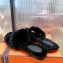 Hermes Shearling Woolskin Oran Sandals Black 2021