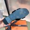 Hermes Shearling Woolskin Oran Sandals Black 2021