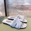 Hermes Shearling Woolskin Oran Sandals Gray 2021