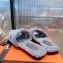 Hermes Shearling Woolskin Oran Sandals Gray 2021