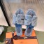 Hermes Shearling Woolskin Oran Sandals Gray 2021