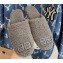 Balenciaga Fake Shearling Cosy BB Mules Gray 2021