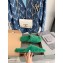 Balenciaga Fake Shearling Cosy BB Mules Green 2021