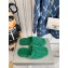Balenciaga Fake Shearling Cosy BB Mules Green 2021