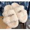 Balenciaga Fake Shearling Mallorca Sandals White 2021