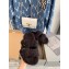 Balenciaga Fake Shearling Mallorca Sandals Black 2021