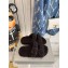 Balenciaga Fake Shearling Mallorca Sandals Black 2021
