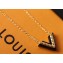 Louis Vuitton Essential V Pendant Necklace Black 2018