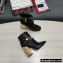 Dolce & Gabbana Heel 10.5cm Leather Ankle Boots Black with DG Karol Heel and Buckle 2021