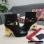 Dolce & Gabbana Heel 10.5cm Leather Ankle Boots Black with DG Karol Heel and Buckle 2021