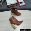 Dolce & Gabbana Heel 10.5cm Leather Ankle Boots Caramel with DG Karol Heel and Buckle 2021