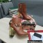 Dolce & Gabbana Heel 10.5cm Leather Ankle Boots Caramel with DG Karol Heel and Buckle 2021