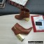 Dolce & Gabbana Heel 10.5cm Leather Ankle Boots Caramel with DG Karol Heel and Buckle 2021