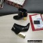 Dolce & Gabbana Heel 10.5cm Leather Ankle Boots Patent Black with DG Karol Heel and Buckle 2021